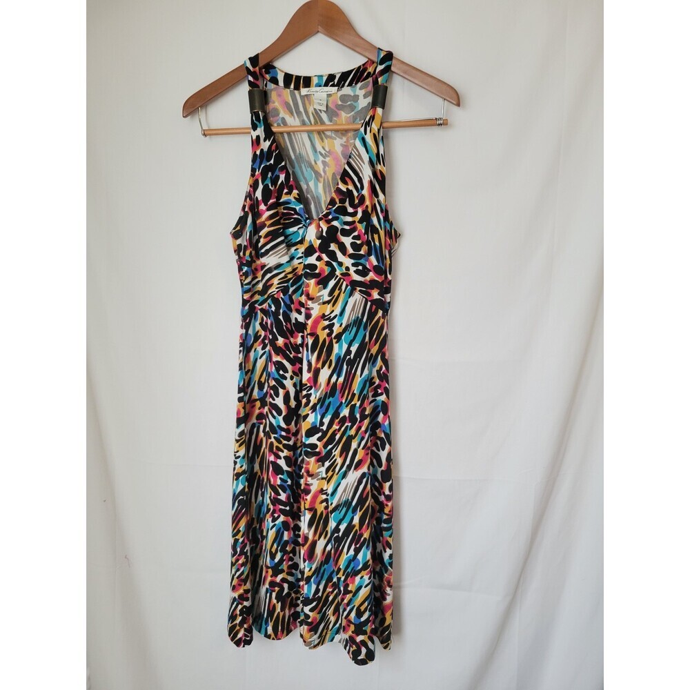 Kenneth Cole New York Women's M‎ Multi-Color Animal Print Halter Neck Dress